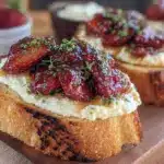 creamy whipped feta crostini - featured image