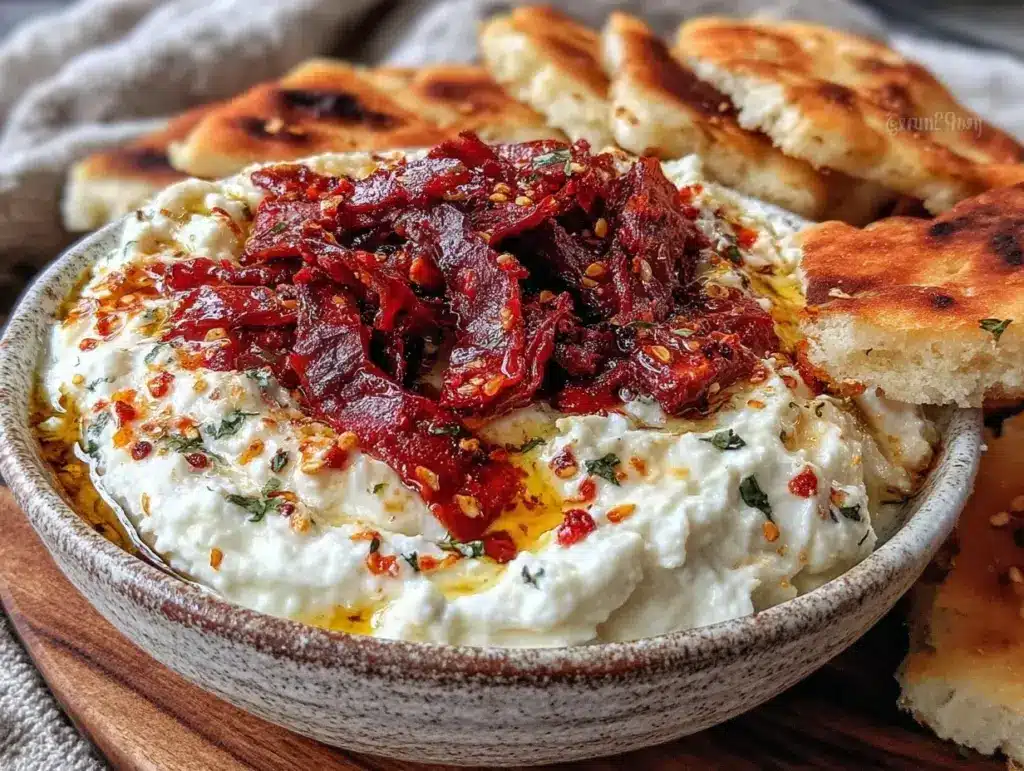 creamy whipped feta dip - featured image