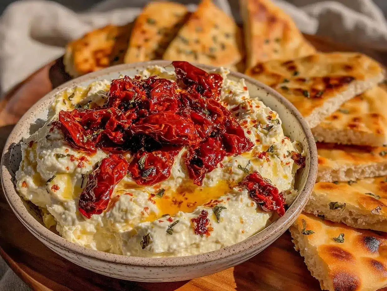creamy whipped feta dip preparation steps