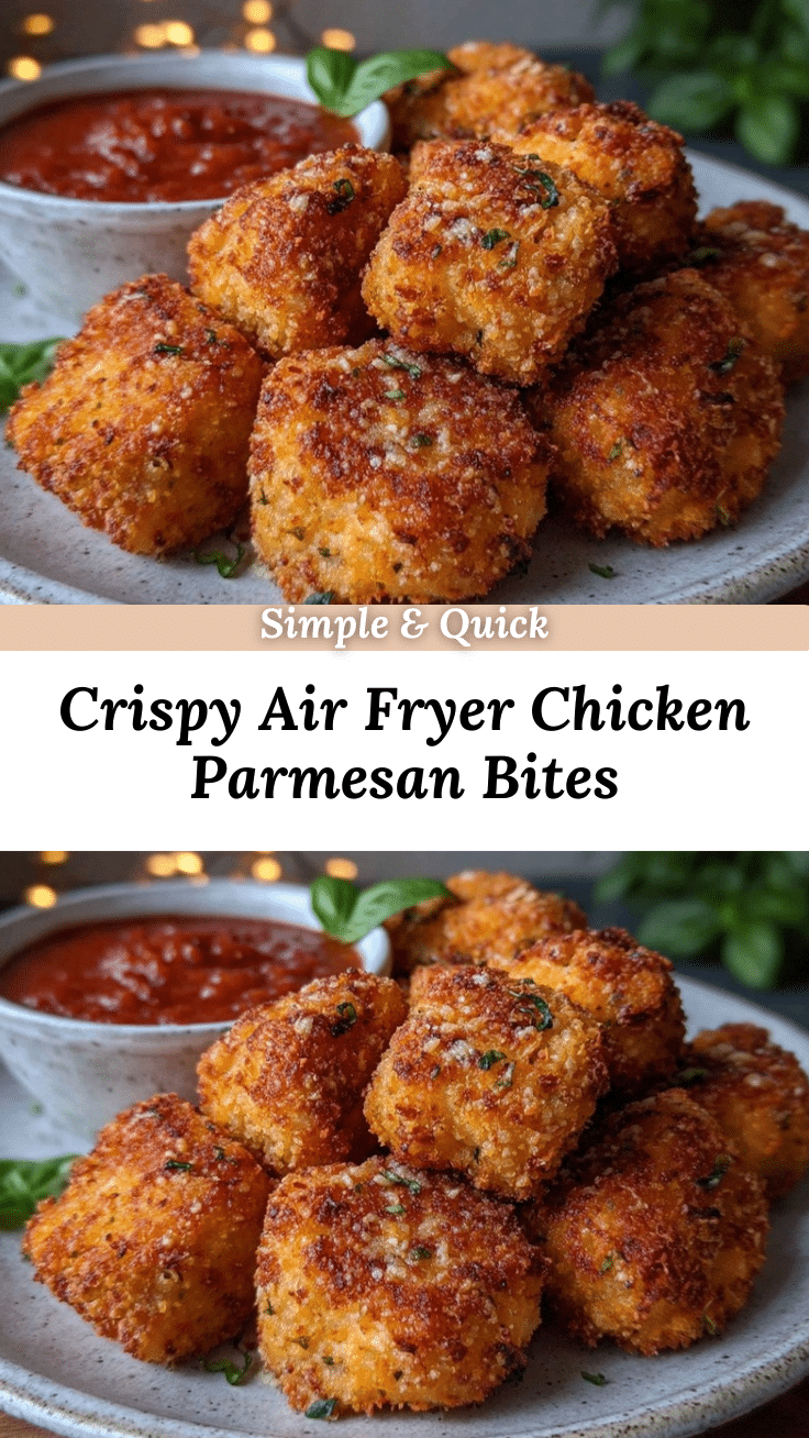 crispy air fryer chicken parmesan bites recipe