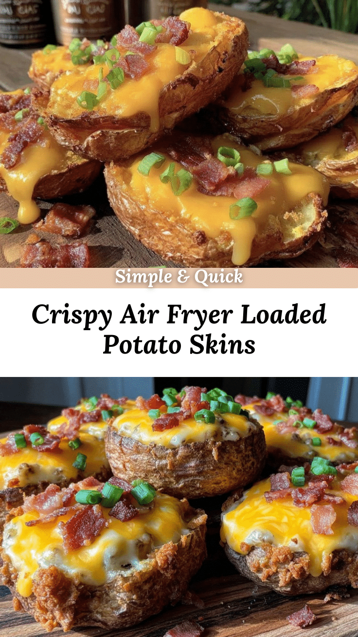 crispy air fryer loaded potato skins recipe