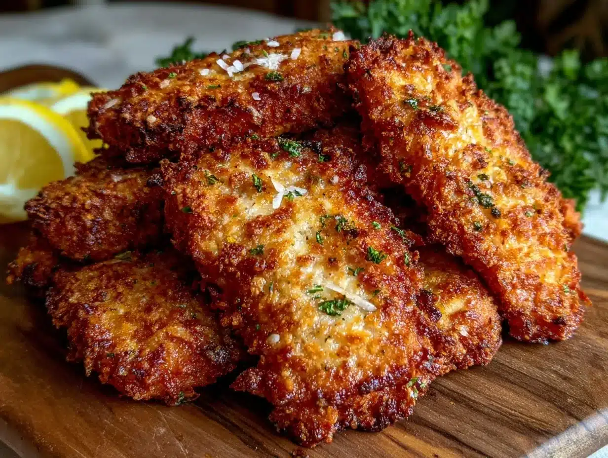 crispy air fryer parmesan chicken tenders preparation steps