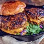 crispy cast iron smash burgers - featured image