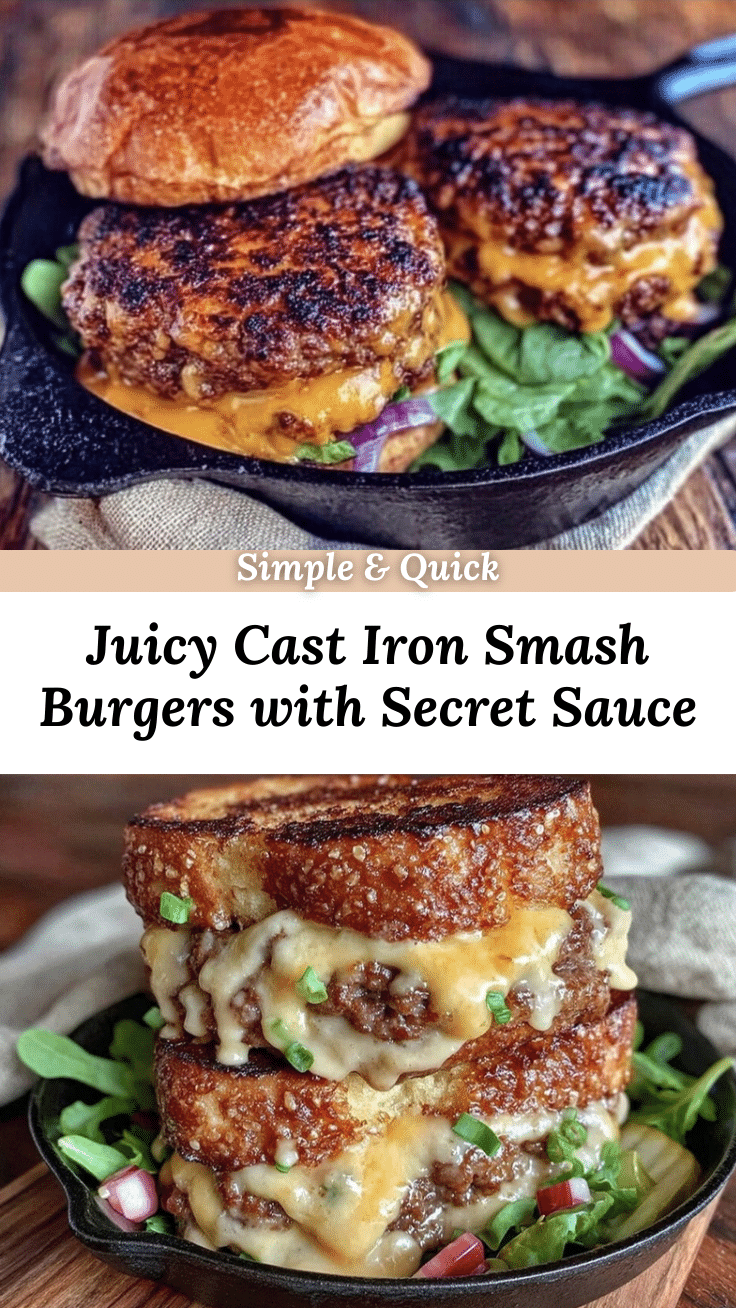 crispy cast iron smash burgers recipe