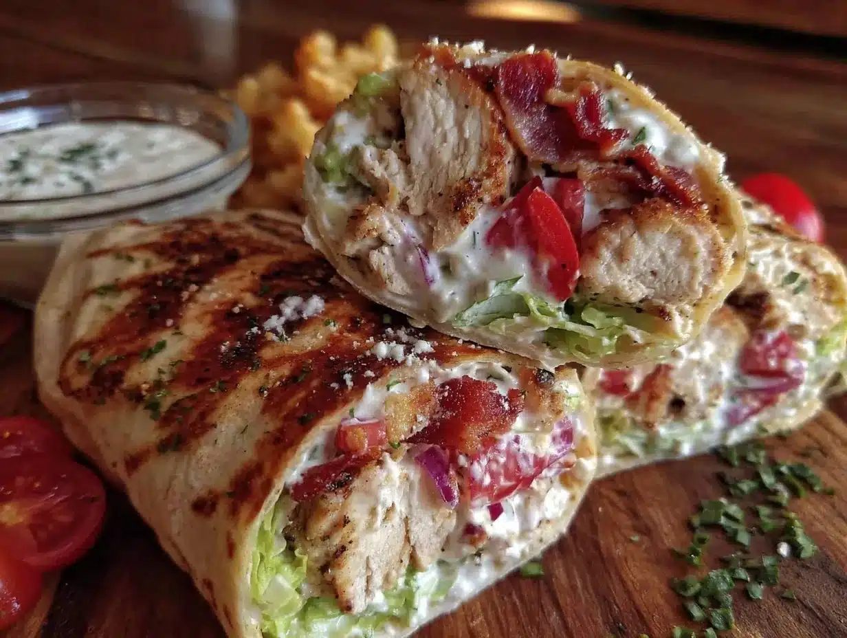crispy chicken bacon ranch wraps preparation steps