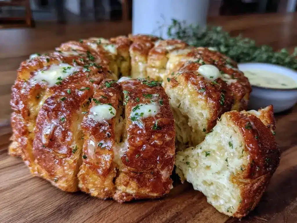 crispy pull-apart garlic bread - featured image