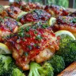 crispy sheet pan lemon garlic chicken - featured image