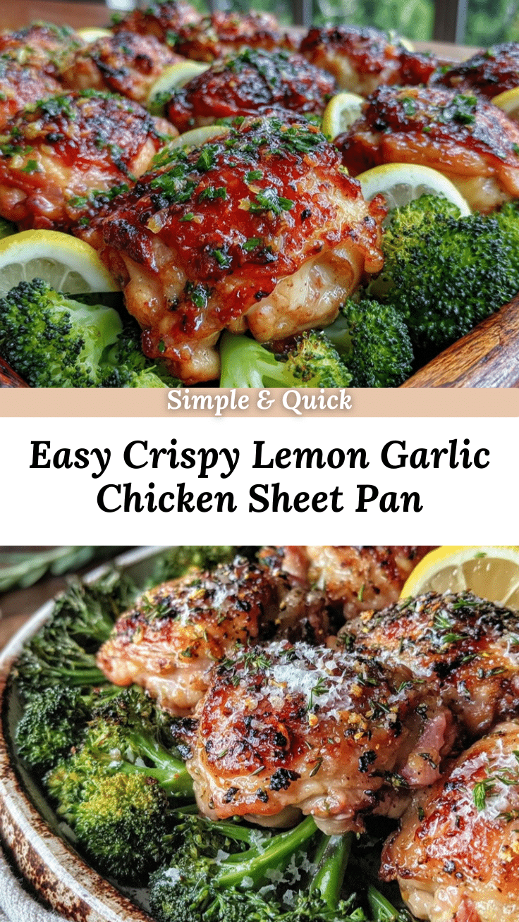 crispy sheet pan lemon garlic chicken recipe