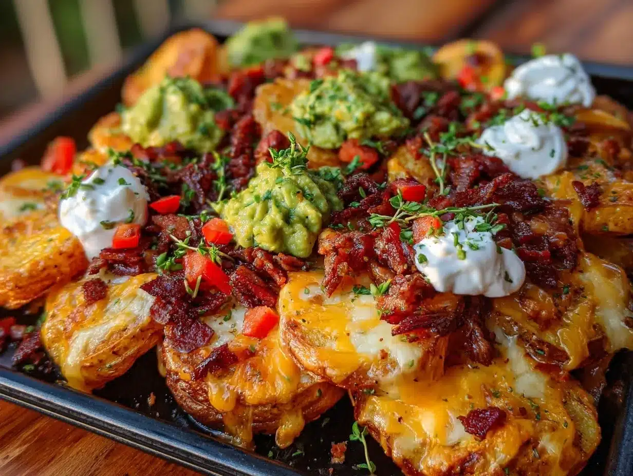 crispy sheet pan loaded irish nacho board preparation steps