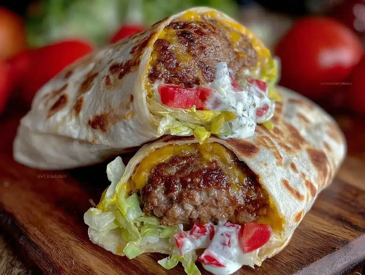 crispy smash burger wraps preparation steps