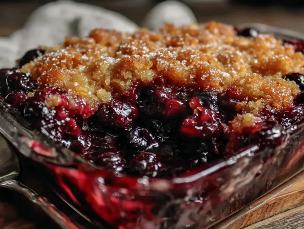 easy blueberry dump cake - featured image