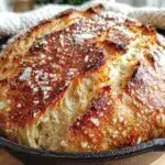easy crispy no-knead artisan bread - featured image