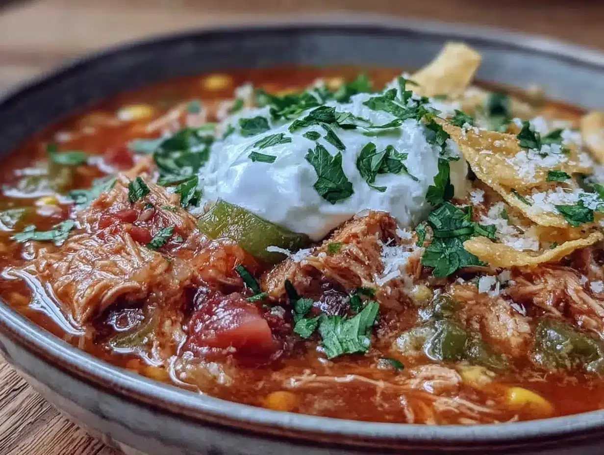 easy crockpot chicken taco soup preparation steps