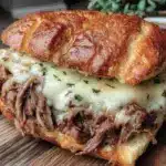 Easy Crockpot French Dip Sandwich - featured image