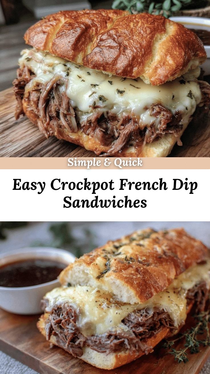 Easy Crockpot French Dip Sandwich recipe