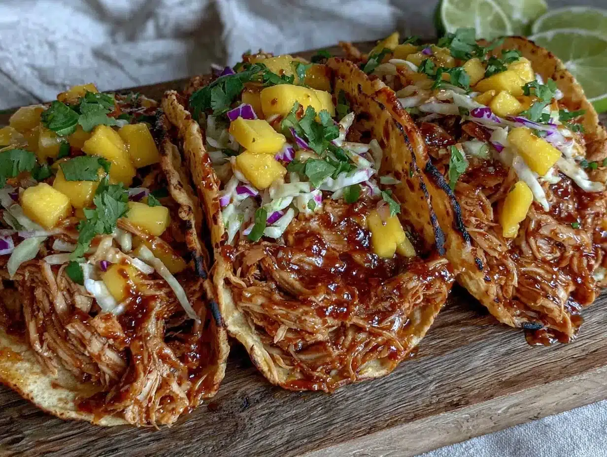 easy crockpot honey lime chicken tacos preparation steps