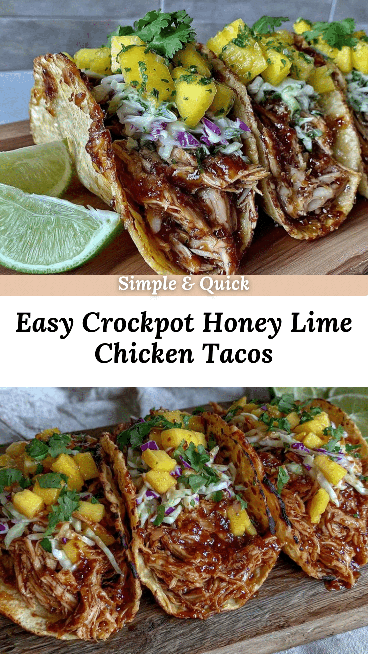 easy crockpot honey lime chicken tacos recipe