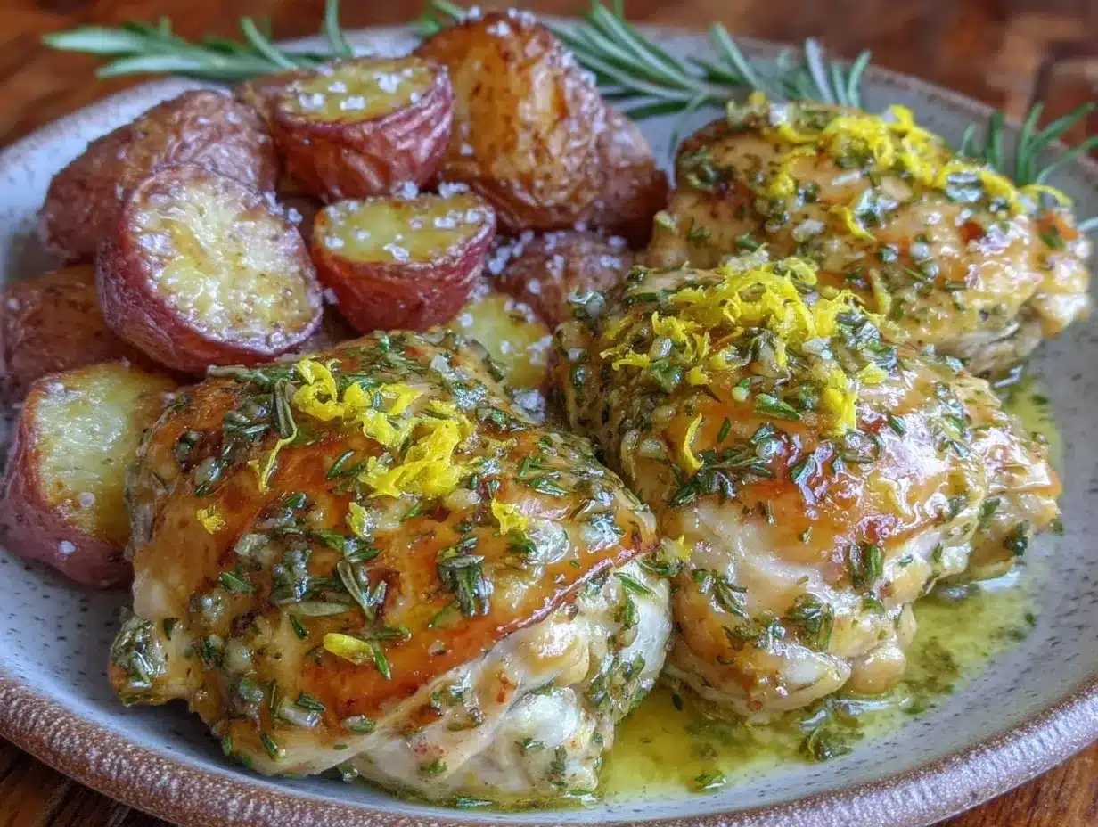 easy crockpot lemon herb chicken preparation steps