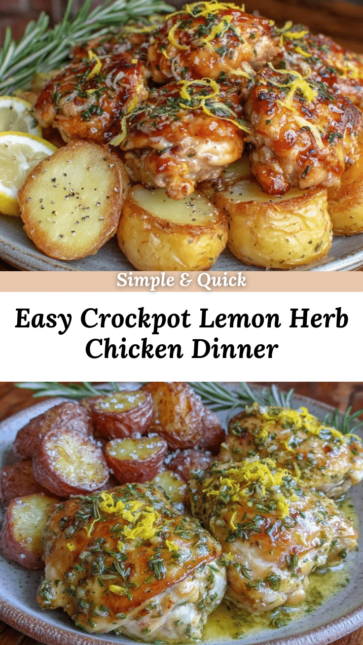 easy crockpot lemon herb chicken recipe