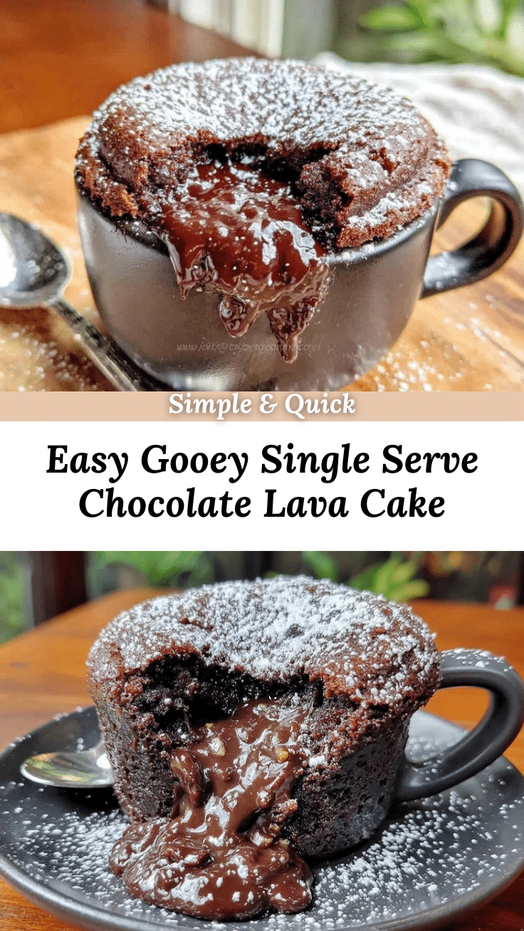 easy gooey single serve chocolate lava mug cake recipe