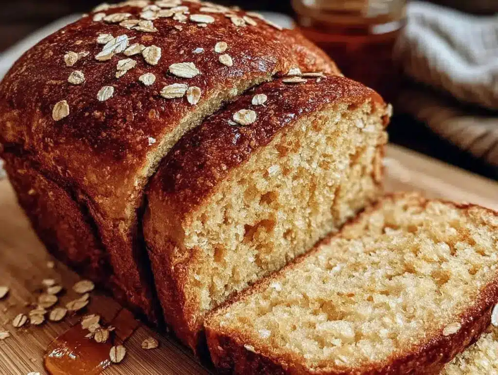 easy honey oat bread - featured image