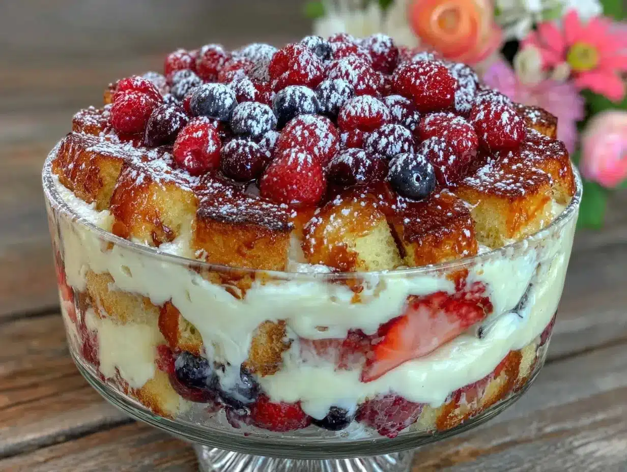 Easy Layered Berry Trifle preparation steps
