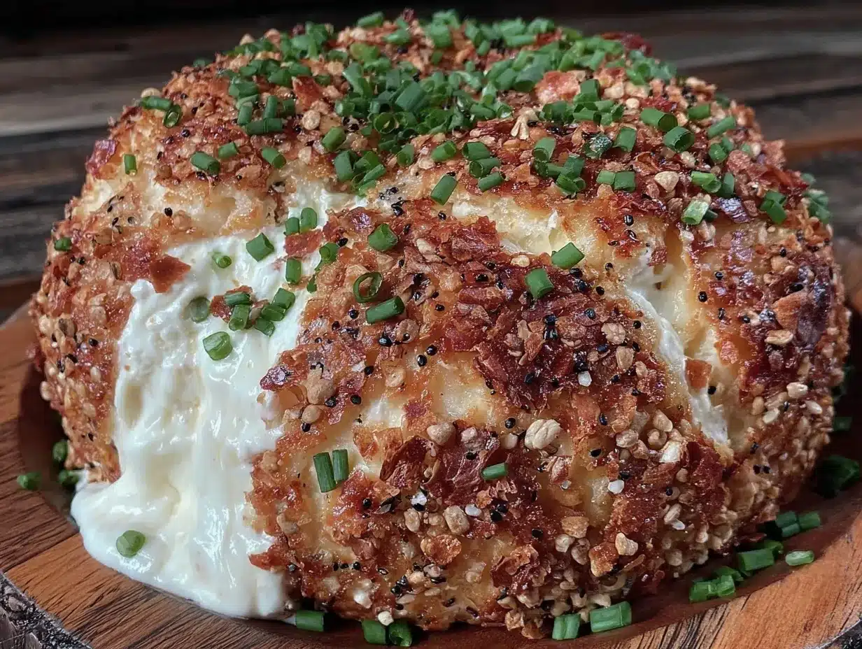 everything bagel cheese ball preparation steps