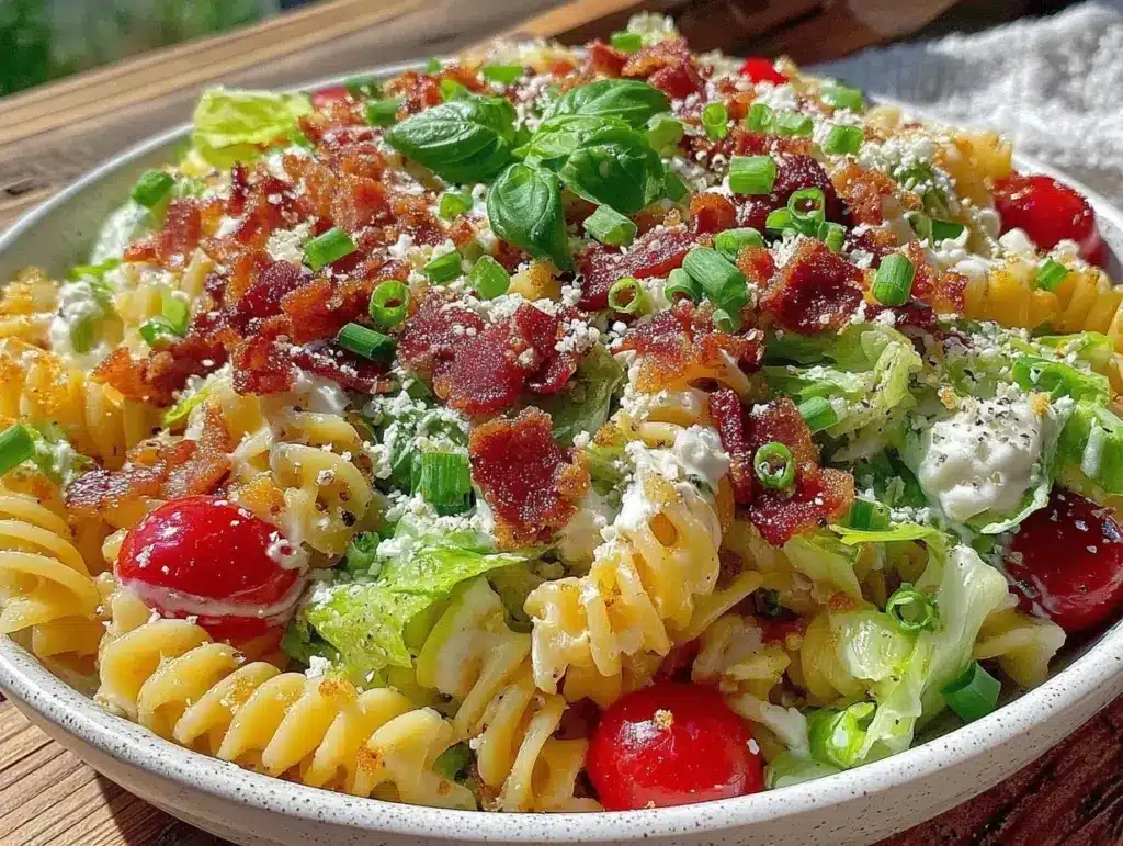 fresh blt pasta salad - featured image