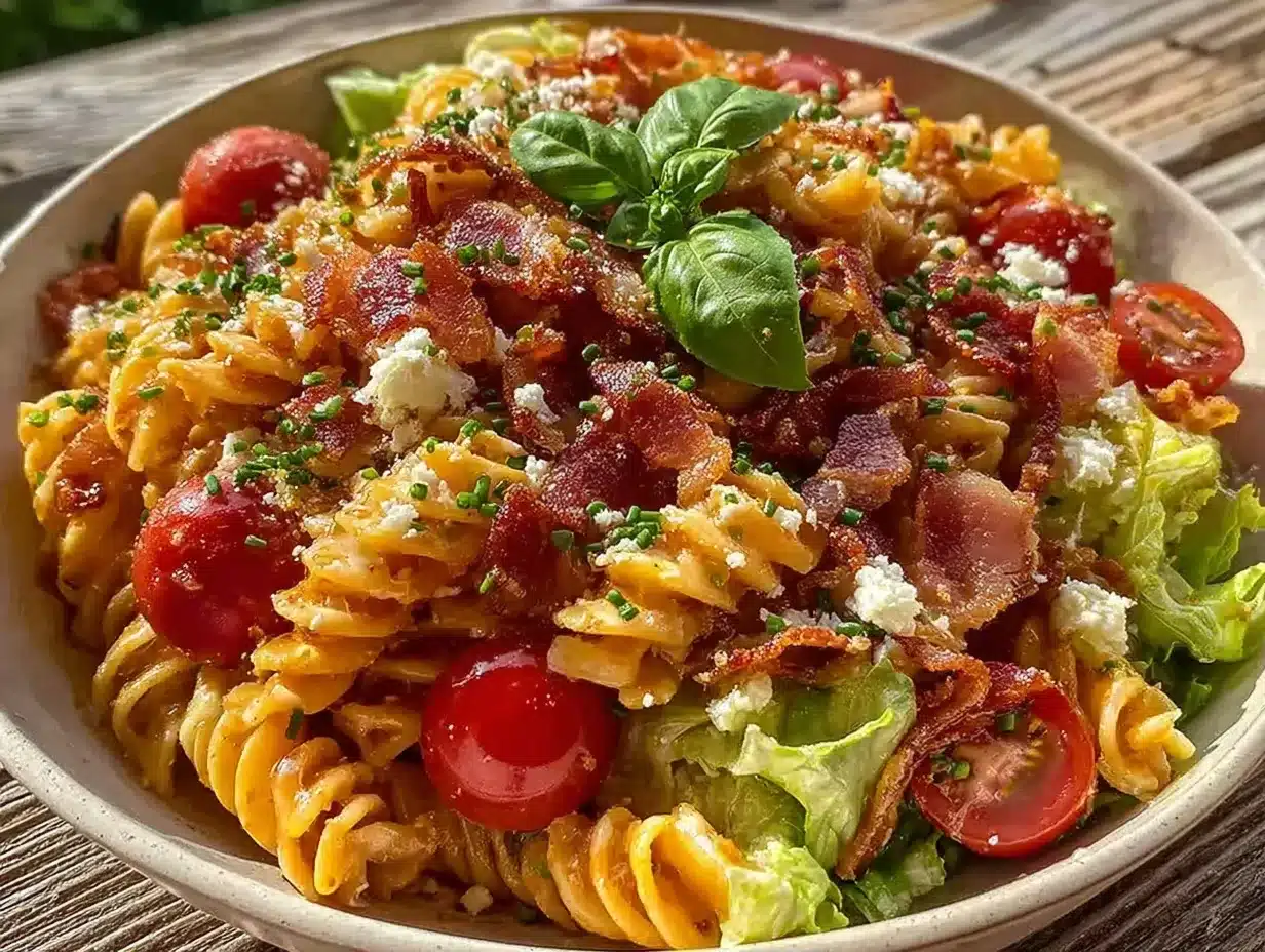 fresh blt pasta salad preparation steps