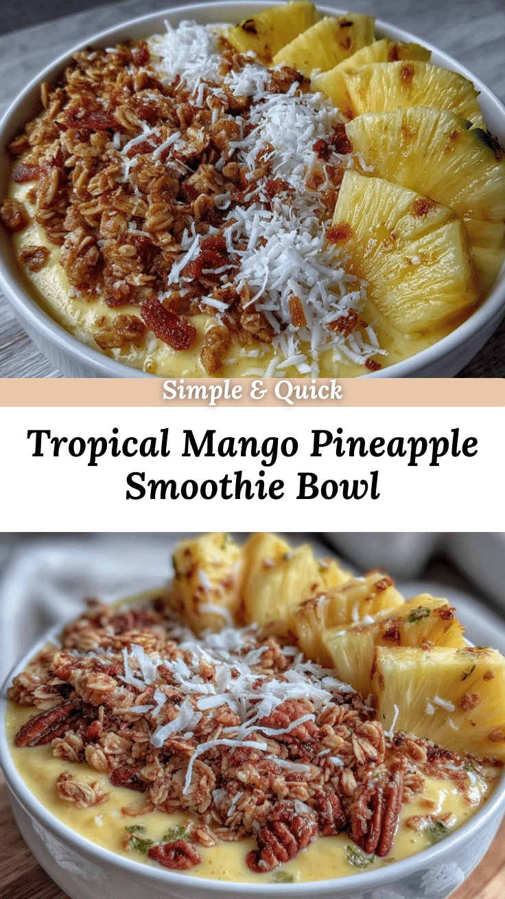 fresh mango pineapple smoothie bowl recipe