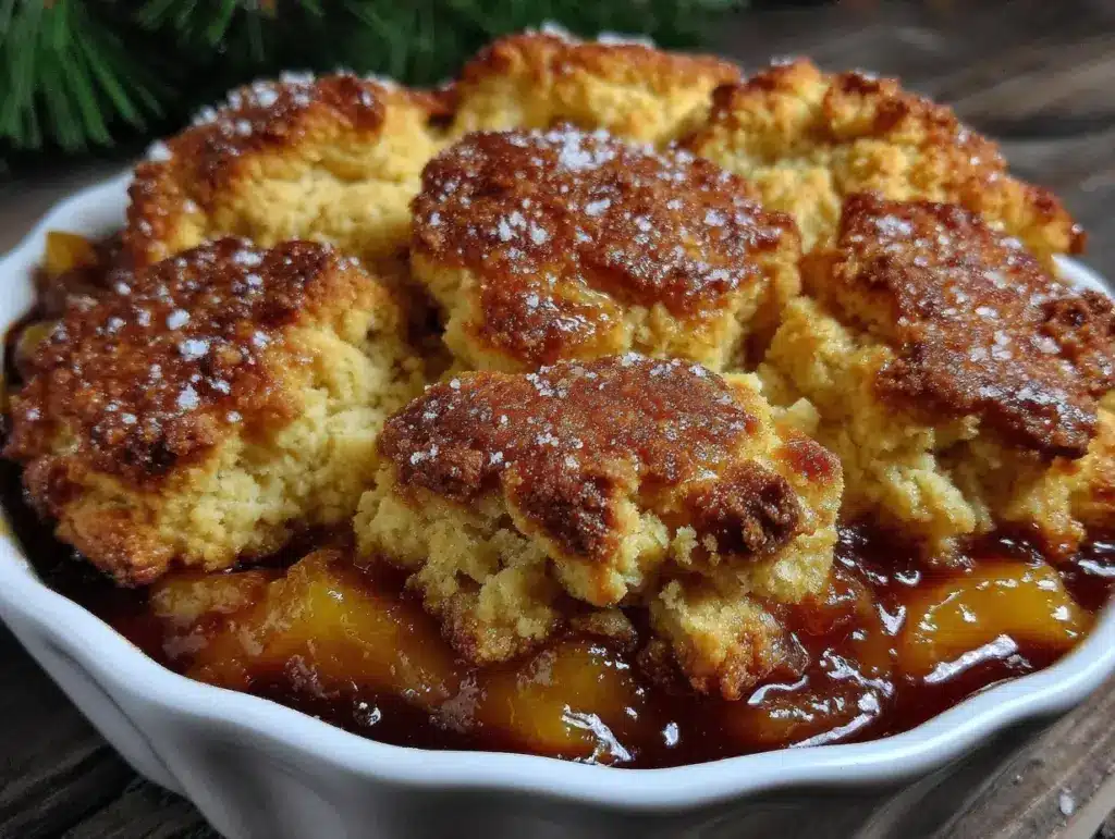 fresh peach cobbler - featured image