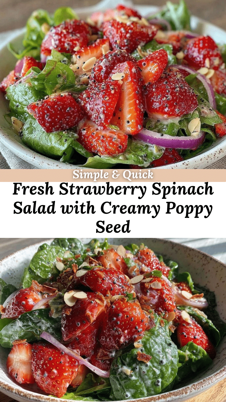 fresh strawberry spinach salad recipe