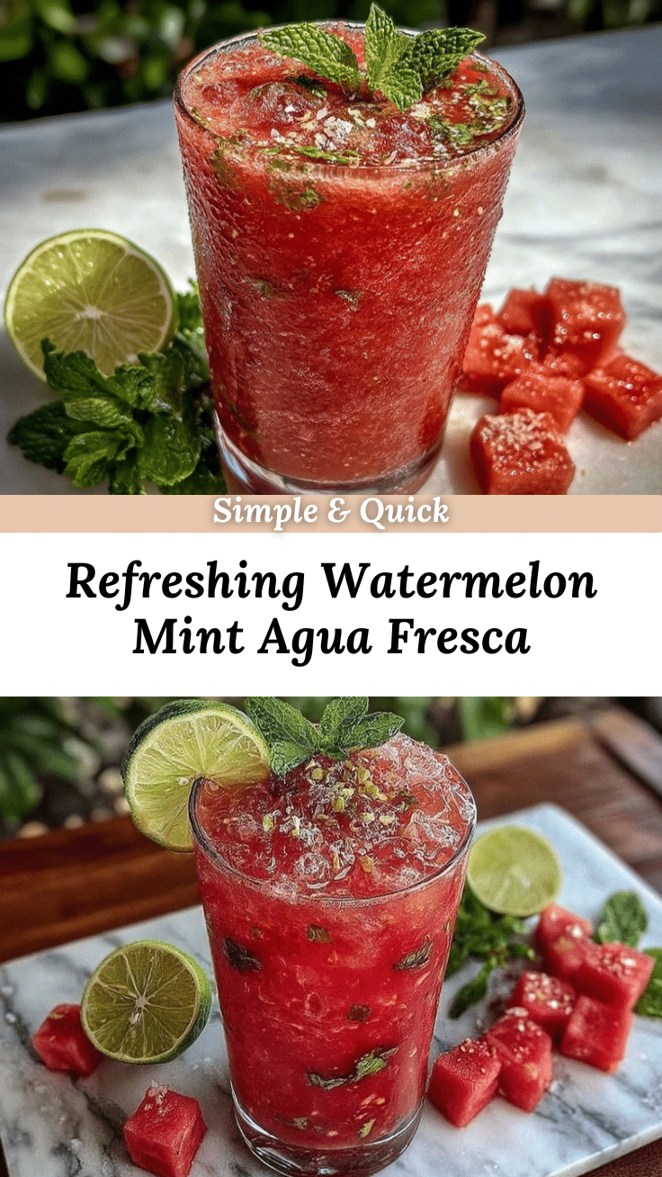 fresh watermelon mint agua fresca recipe