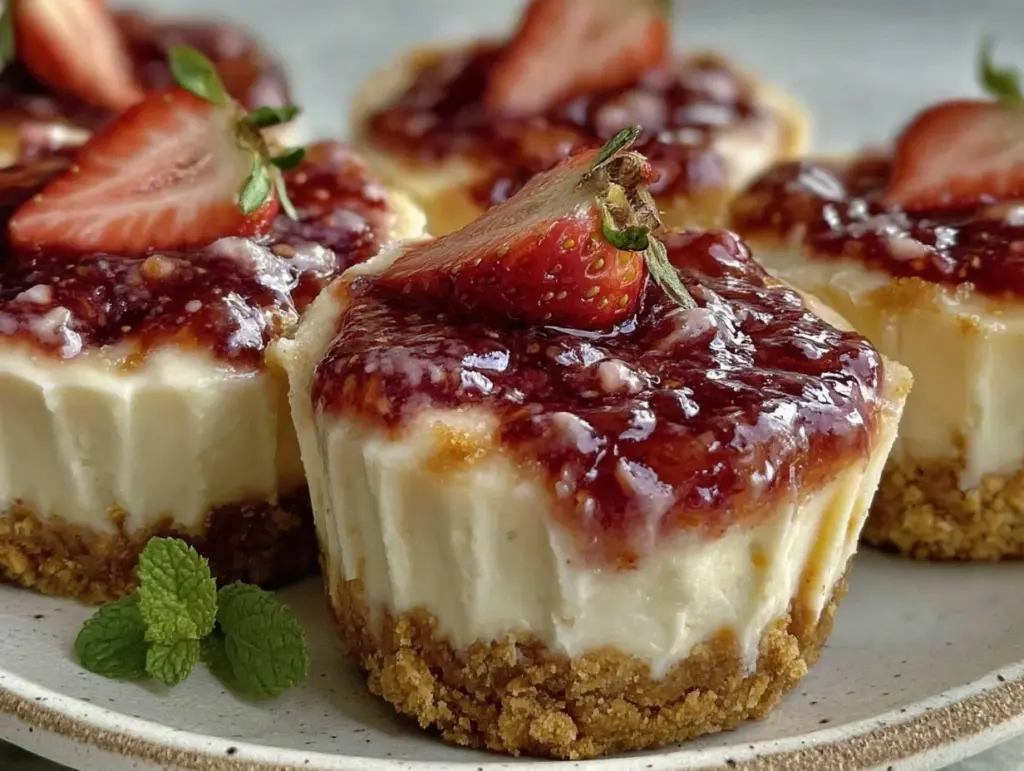 frozen strawberry cheesecake bites - featured image