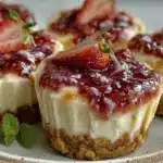 frozen strawberry cheesecake bites - featured image