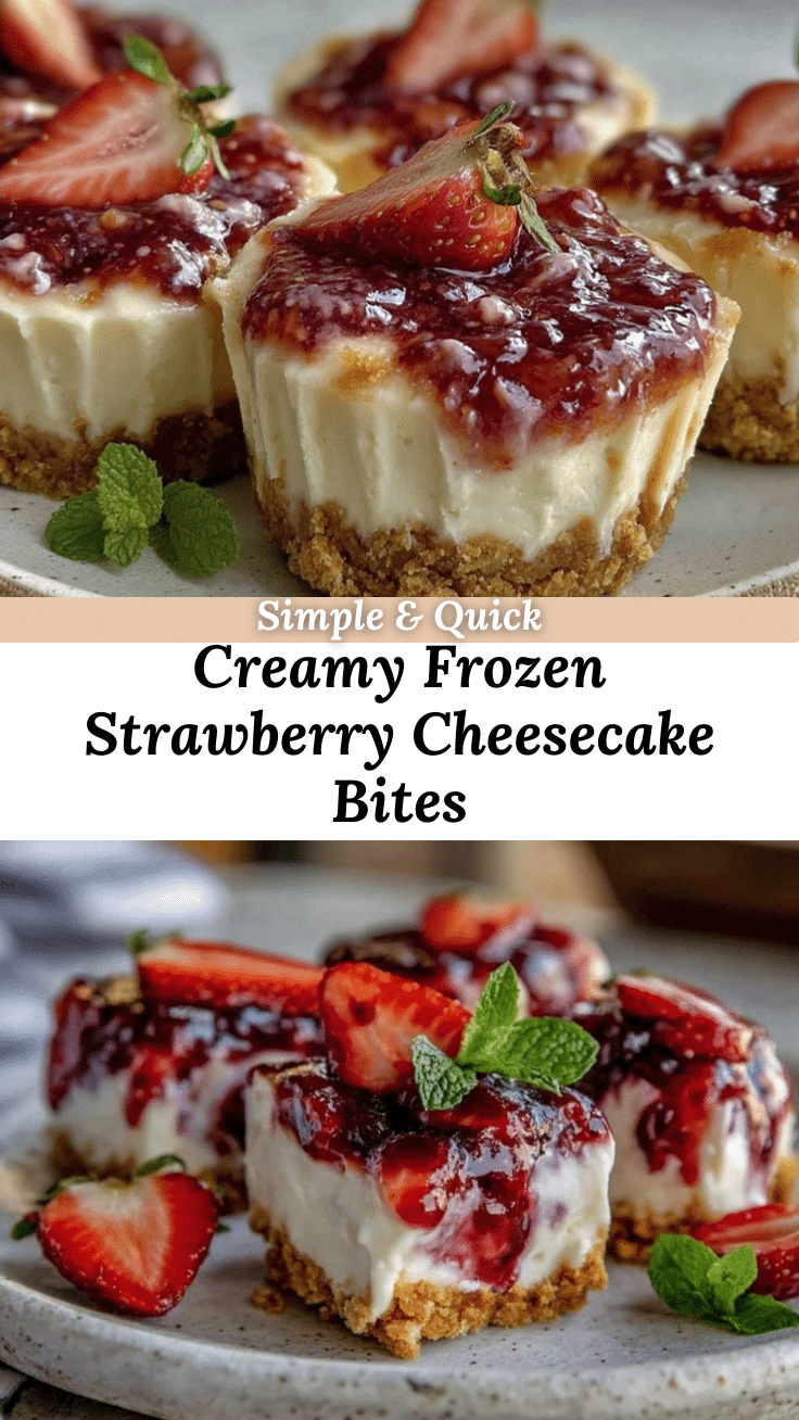 frozen strawberry cheesecake bites recipe