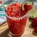Frozen Strawberry Margarita Mocktail - featured image