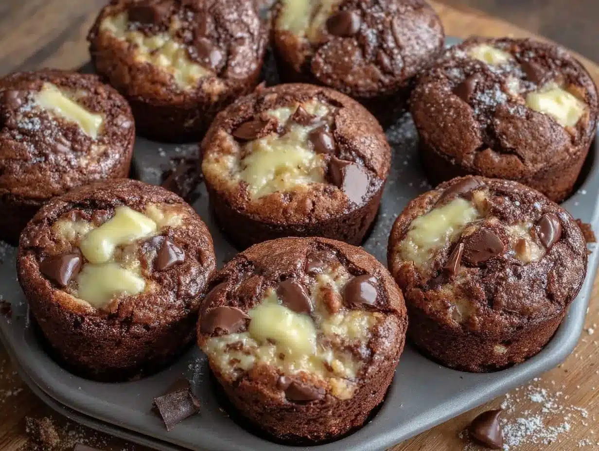 fudgy triple chocolate brownie bites preparation steps