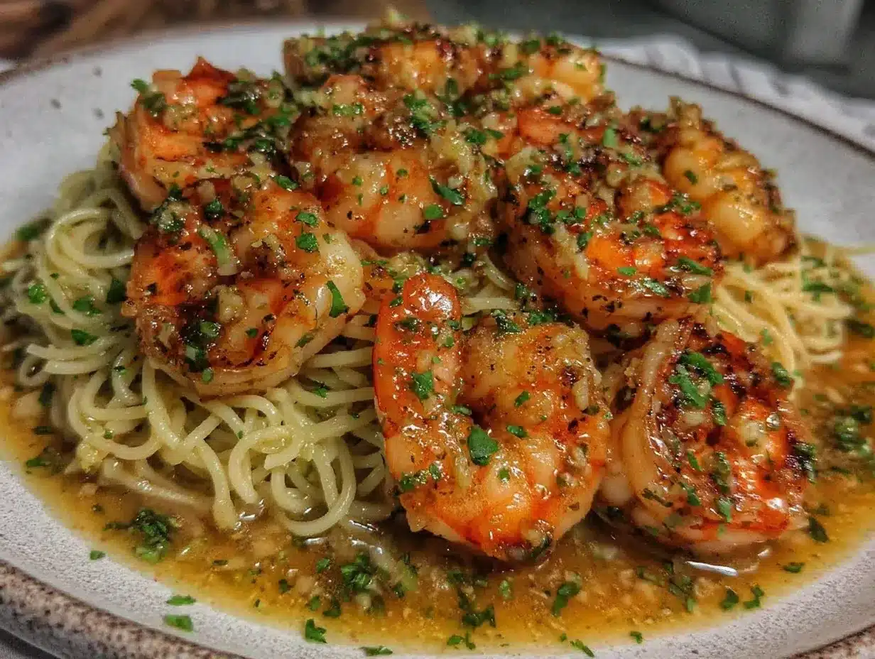 garlic butter shrimp scampi preparation steps