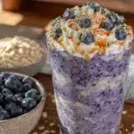 healthy blueberry oat smoothie - featured image