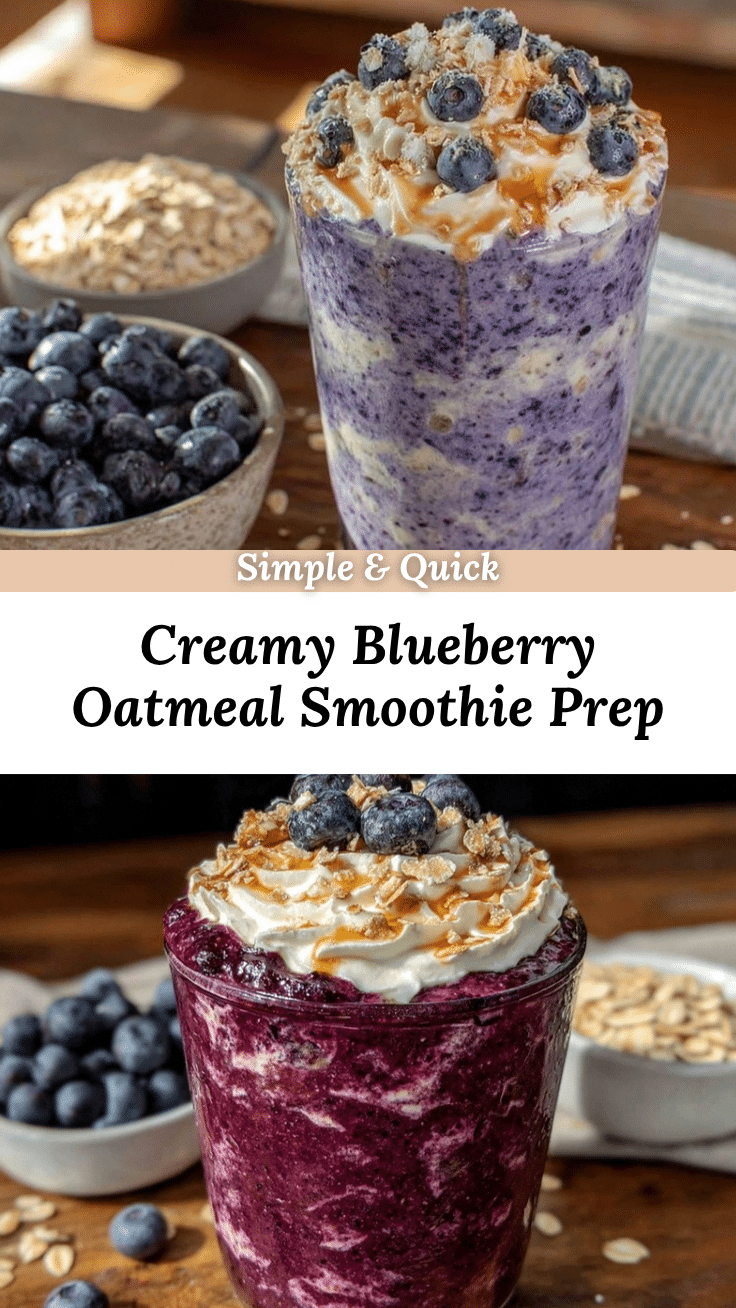 healthy blueberry oat smoothie recipe