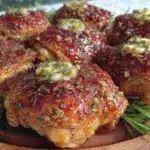 honey garlic grilled chicken thighs - featured image