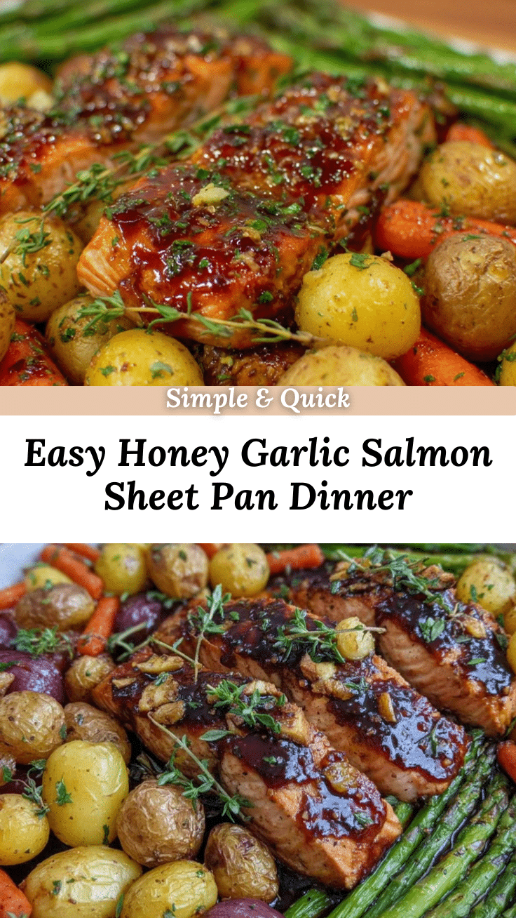 honey garlic salmon sheet pan dinner recipe