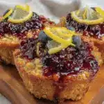 lemon blueberry baked oatmeal cups - featured image