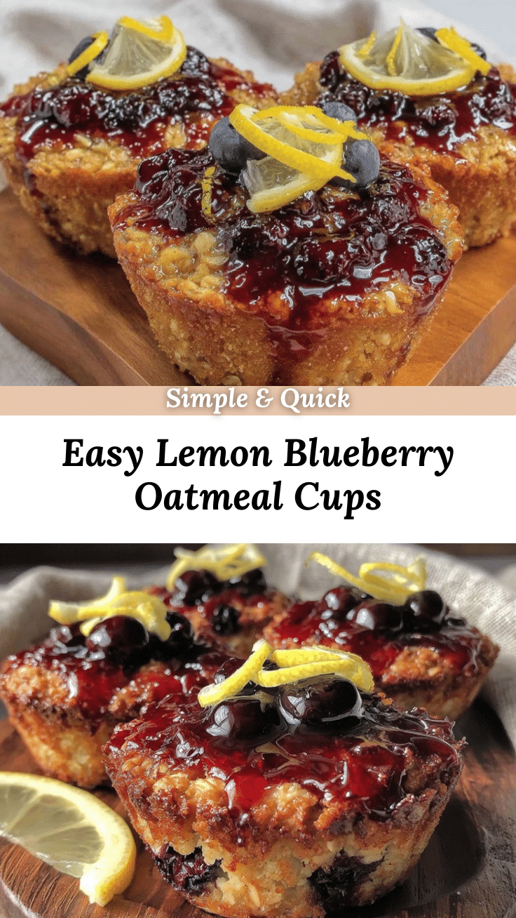 lemon blueberry baked oatmeal cups recipe