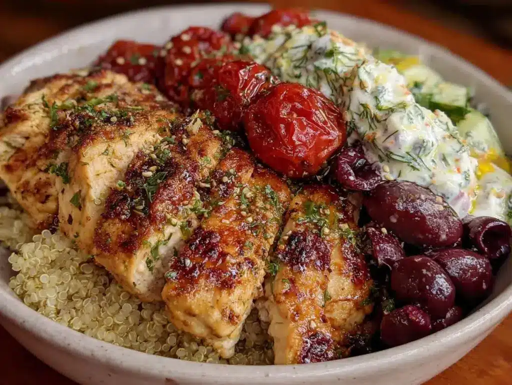 Mediterranean chicken bowl - featured image