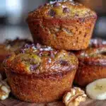 mini banana bread muffins - featured image
