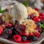 mini berry cobbler cups - featured image