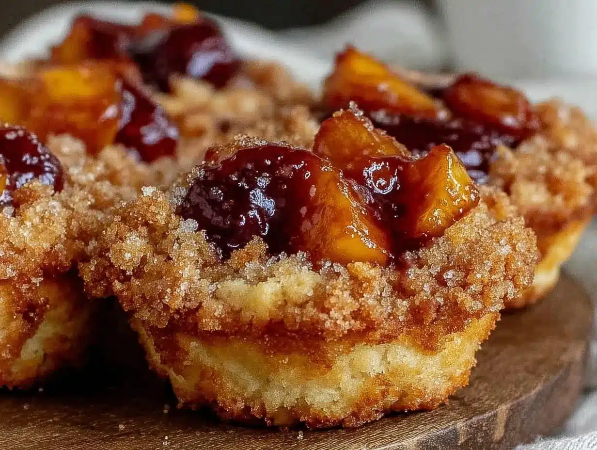 mini peach cobbler cups preparation steps