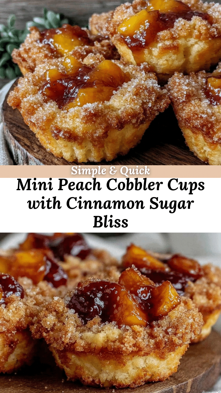 mini peach cobbler cups recipe